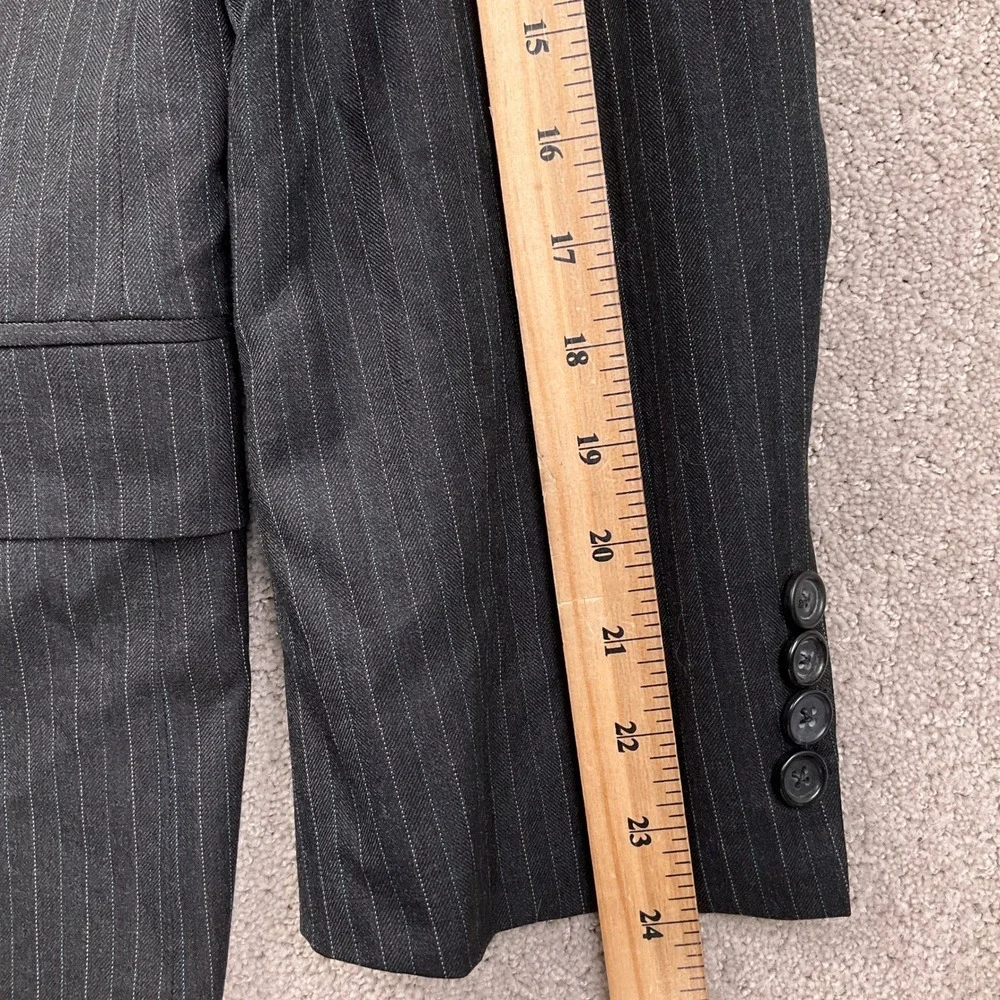 Brooks Brothers Saxxon 1818‎ Regent Suit Mens 42R 37W 29L Gray Blue Pinstripe